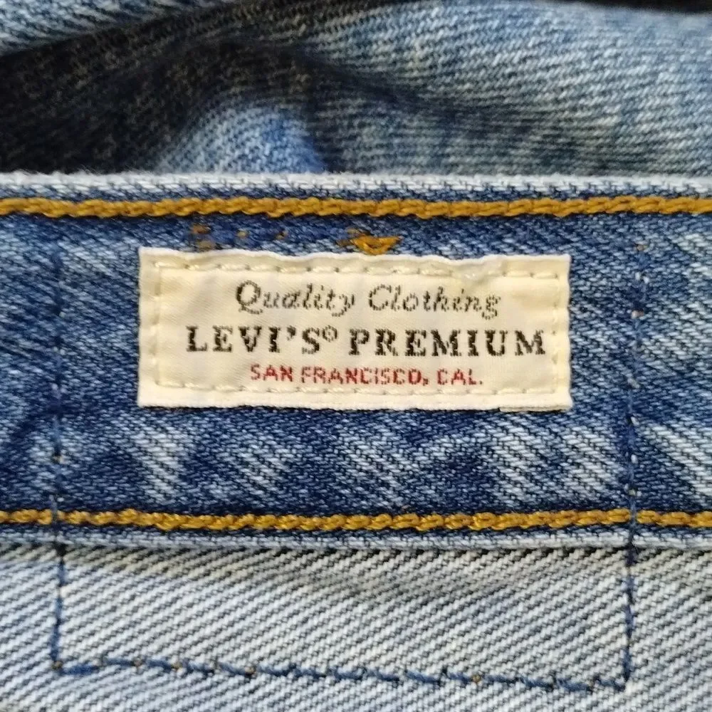 Levi's 501s Distressed Skinny Jeans Button Fly Sz 27x28 - Picture 6 of 12